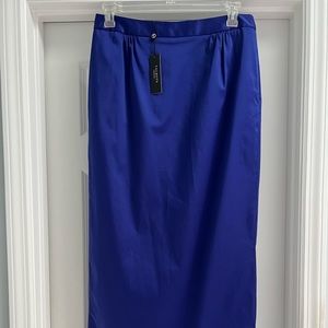 NWT Talbots Royal blue Purple Tone long lined skirt beautiful